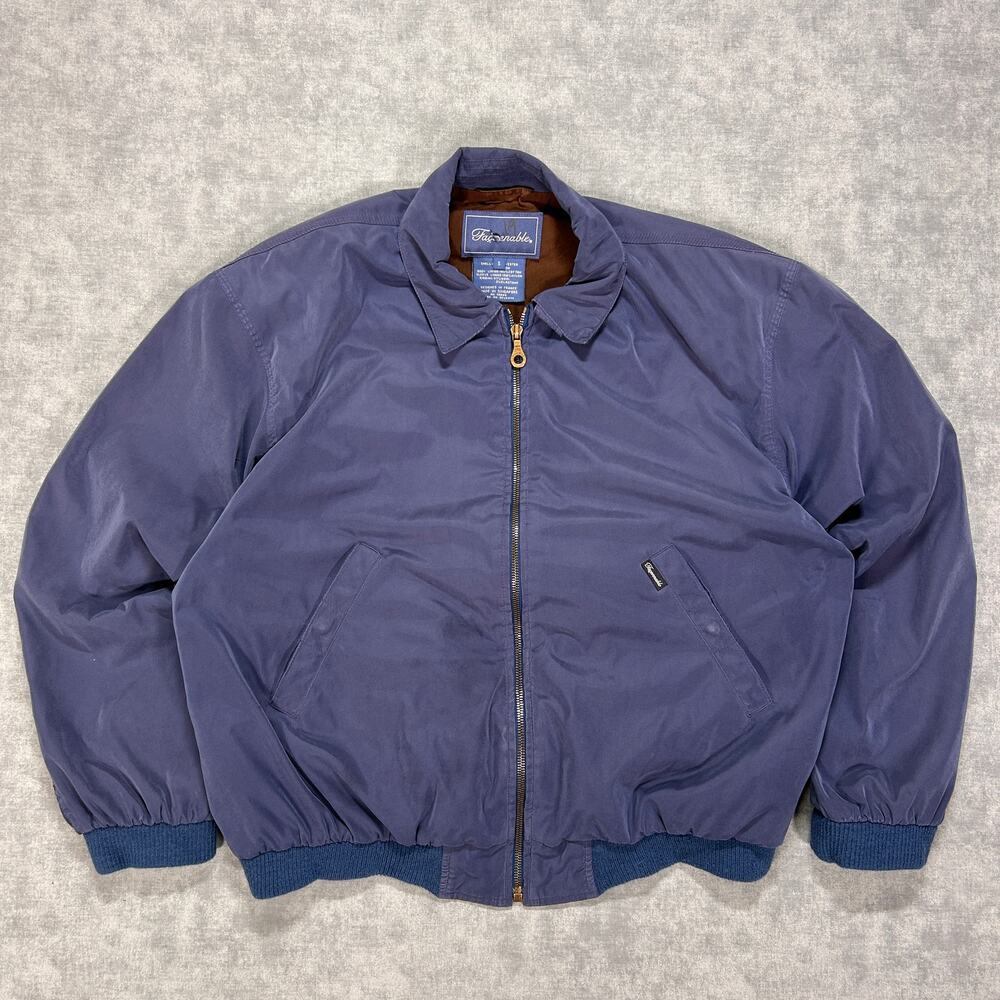 VTG Faconnable blue gorpcore retro Harrington bomber jacket mens Small